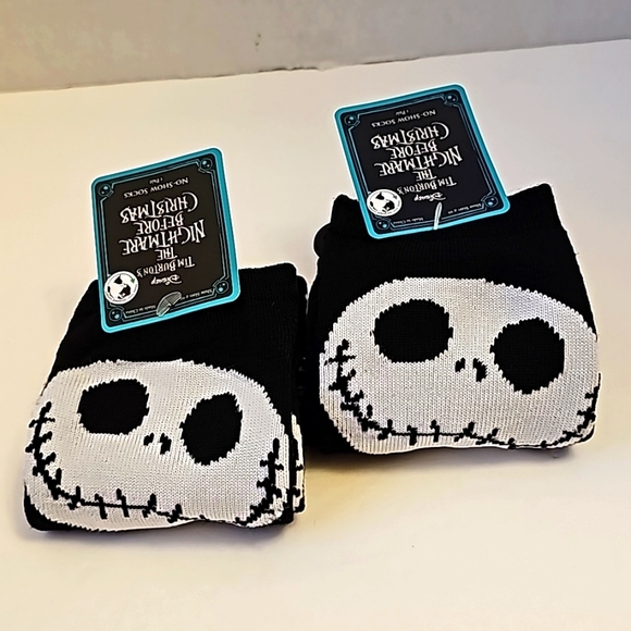 Accessories - Disney Jack Skellington Nightmare Before Christmas No-Show Socks (2pair) sz 4-10